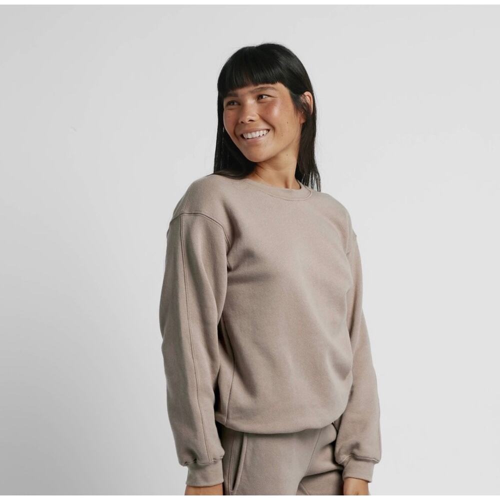 NWT Parachute Organic Cotton Crewneck Sweatshirt Taupe Beige XS